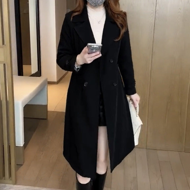 Damen Eleganter Wintermantel mit Klassischer Silhouette