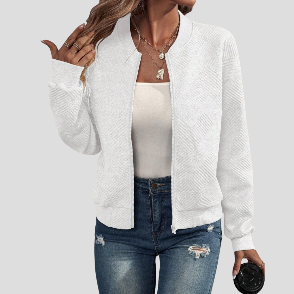 Damen-Strickjacke mit langen Ärmeln