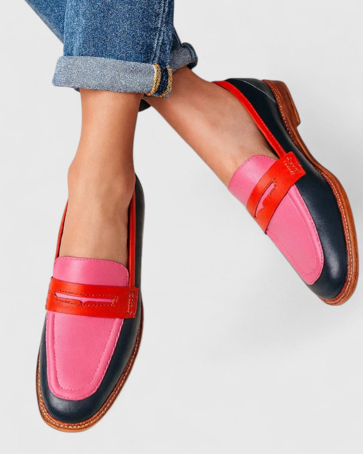 Damen Elegante Loafers mit Knöchelriemen