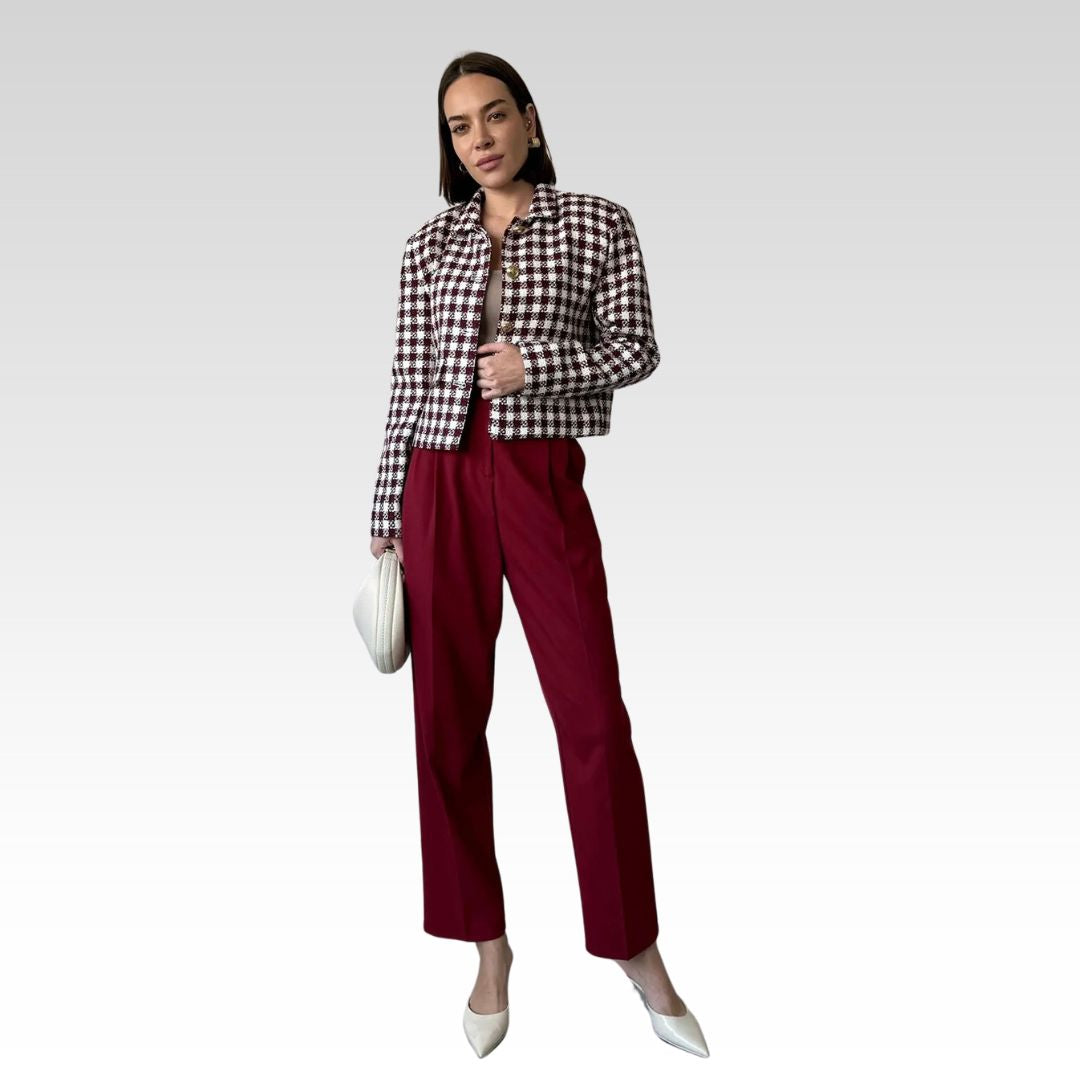 Damen Elegante Slim-Fit-Anzughose