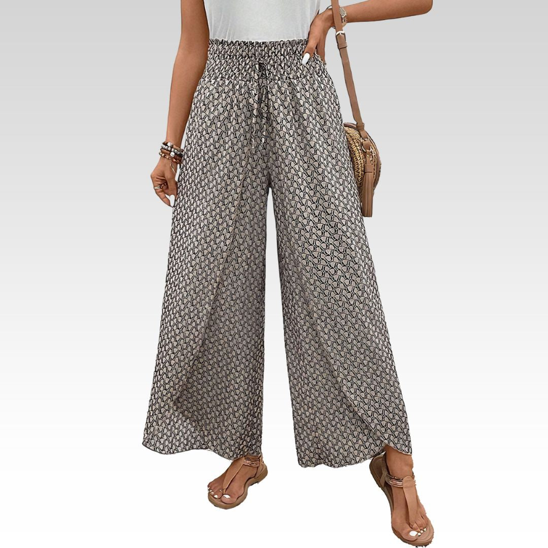 Damen Elegante Hose mit Weitem Bein