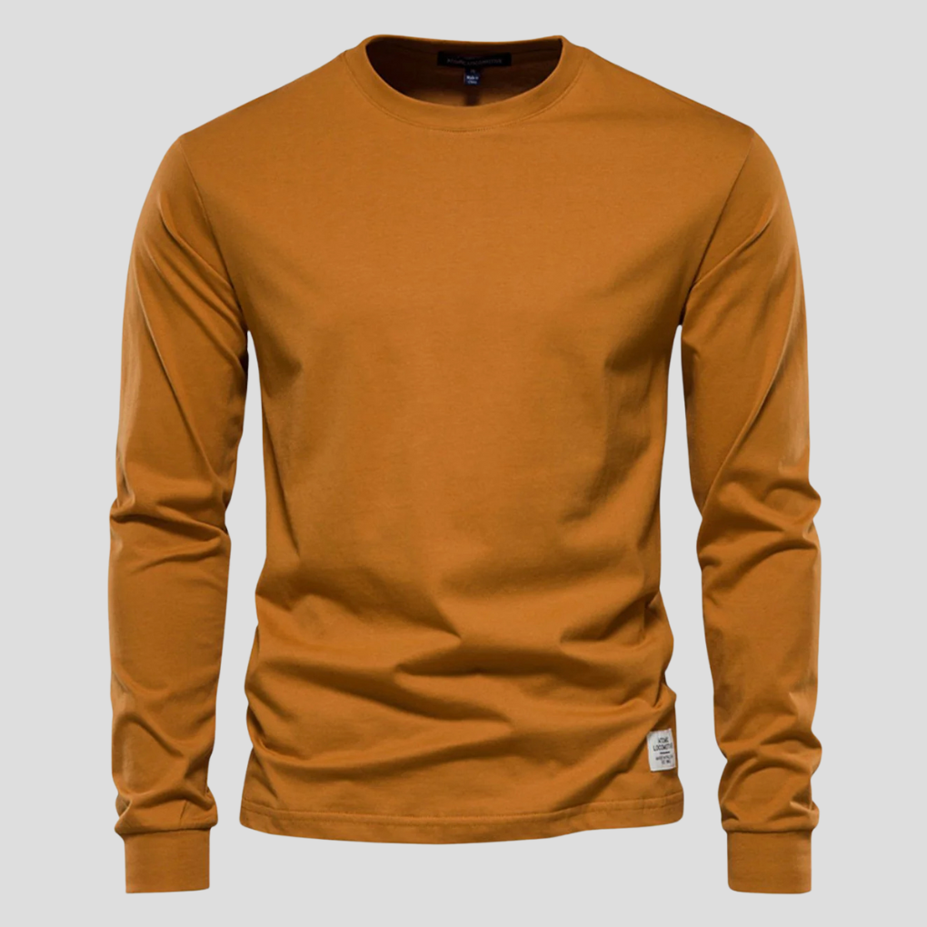 Herren Langarmshirt mit Rundhalsausschnitt