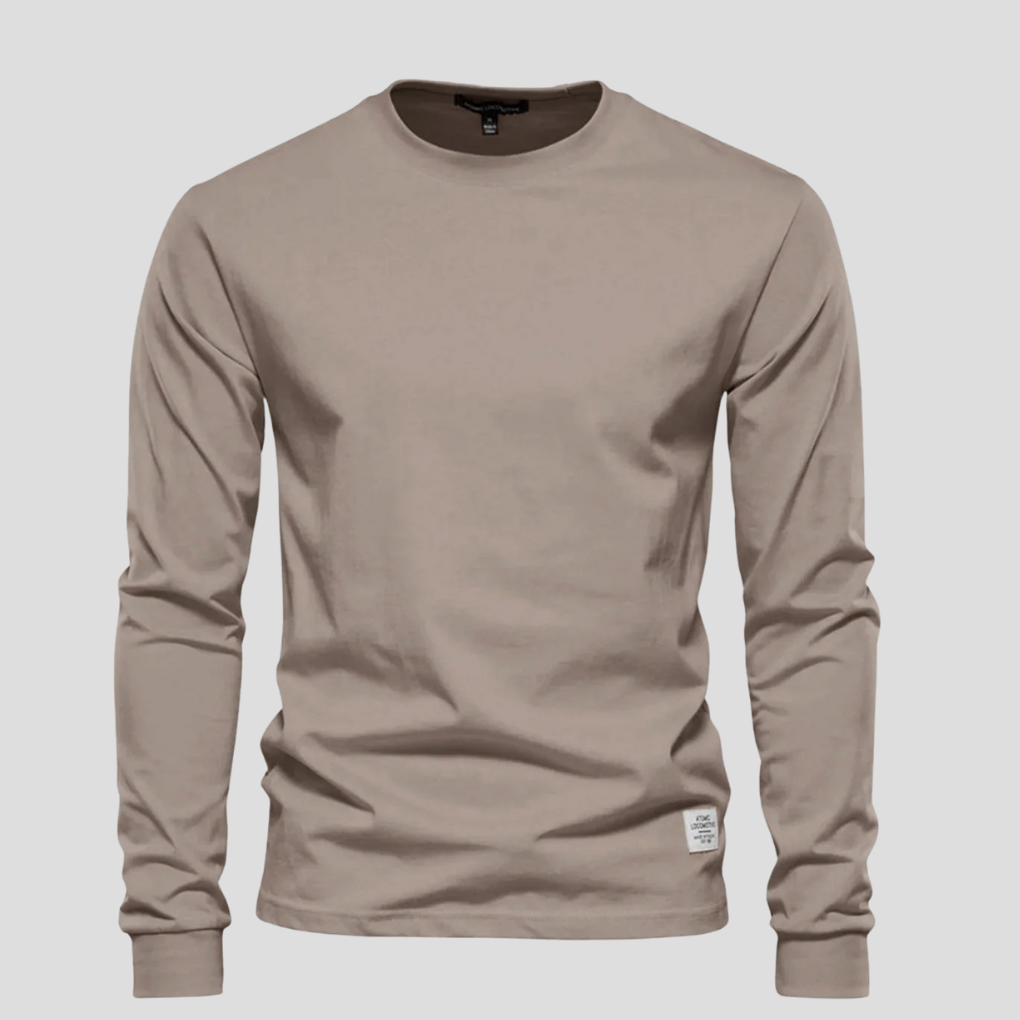 Herren Langarmshirt mit Rundhalsausschnitt