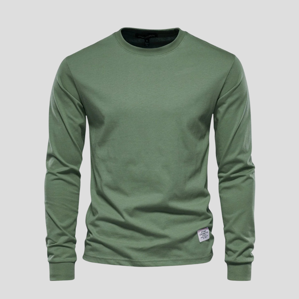 Herren Langarmshirt mit Rundhalsausschnitt