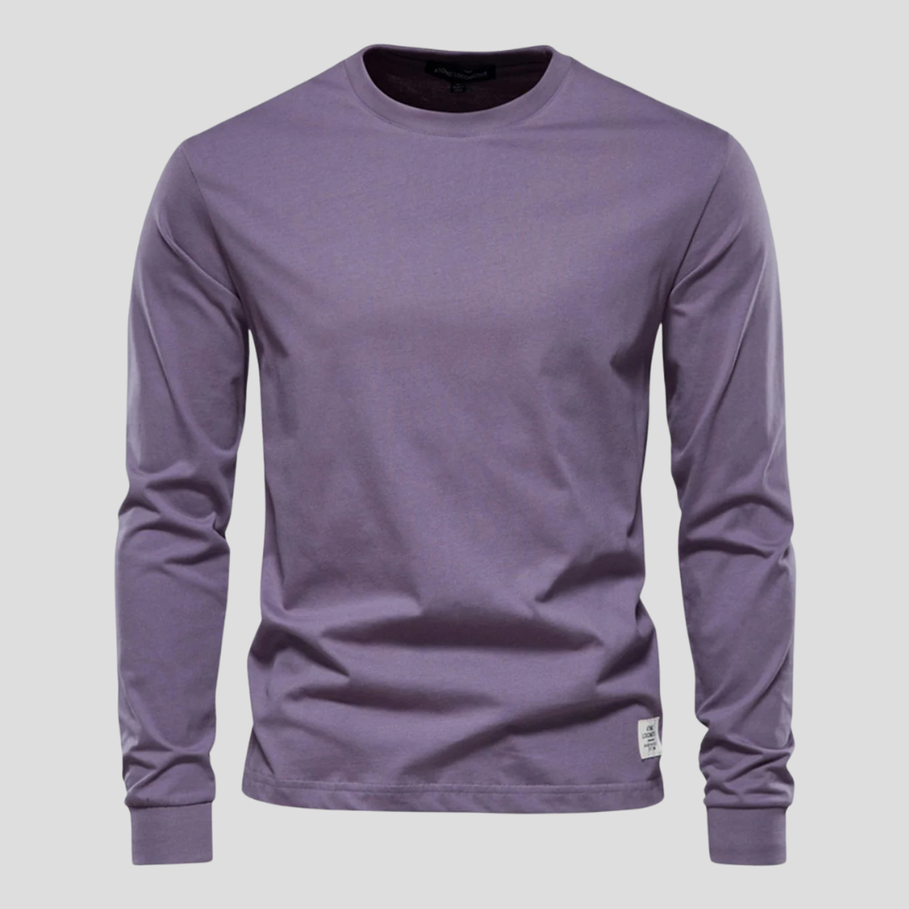 Herren Langarmshirt mit Rundhalsausschnitt