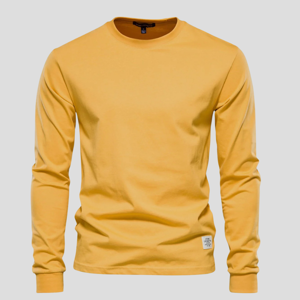 Herren Langarmshirt mit Rundhalsausschnitt