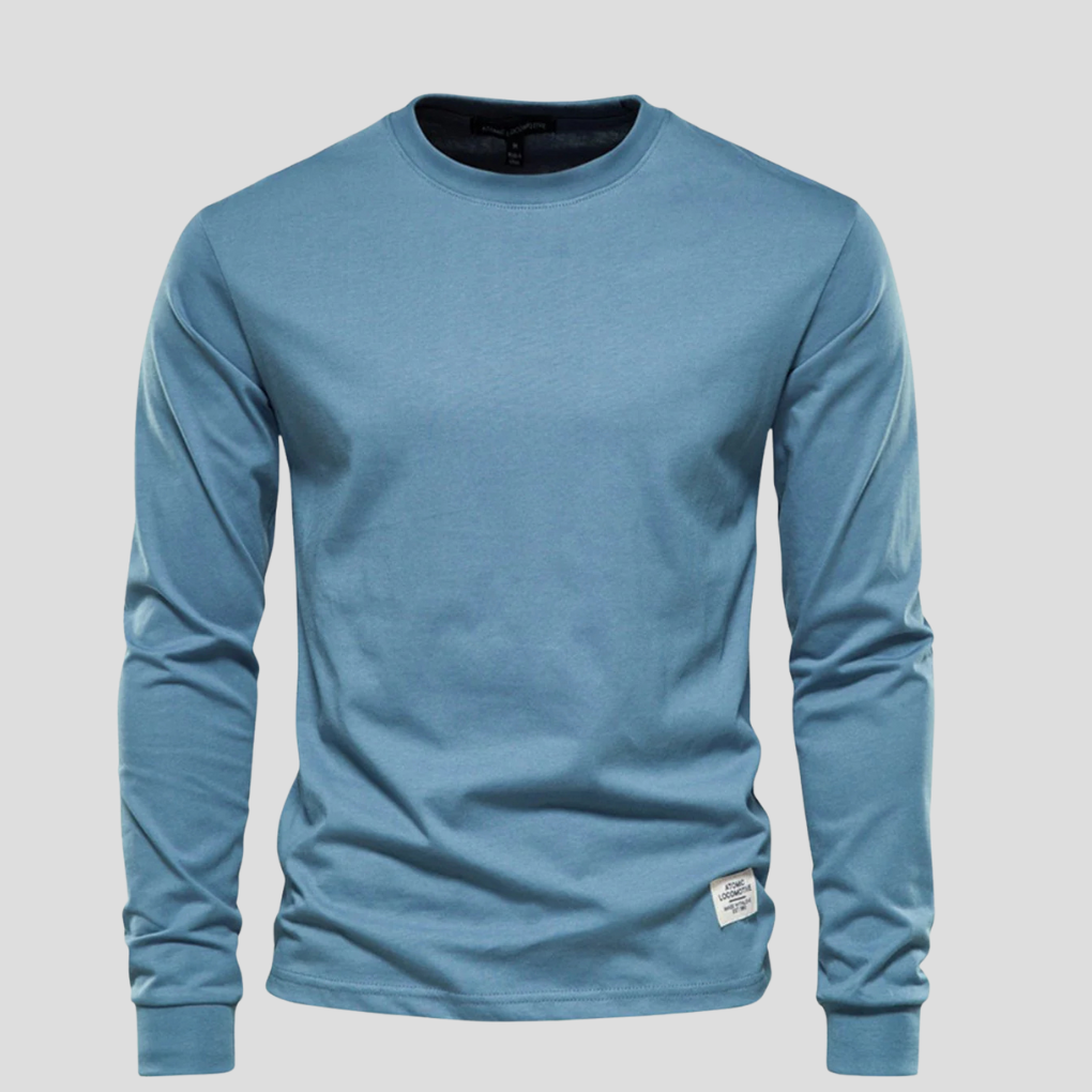 Herren Langarmshirt mit Rundhalsausschnitt