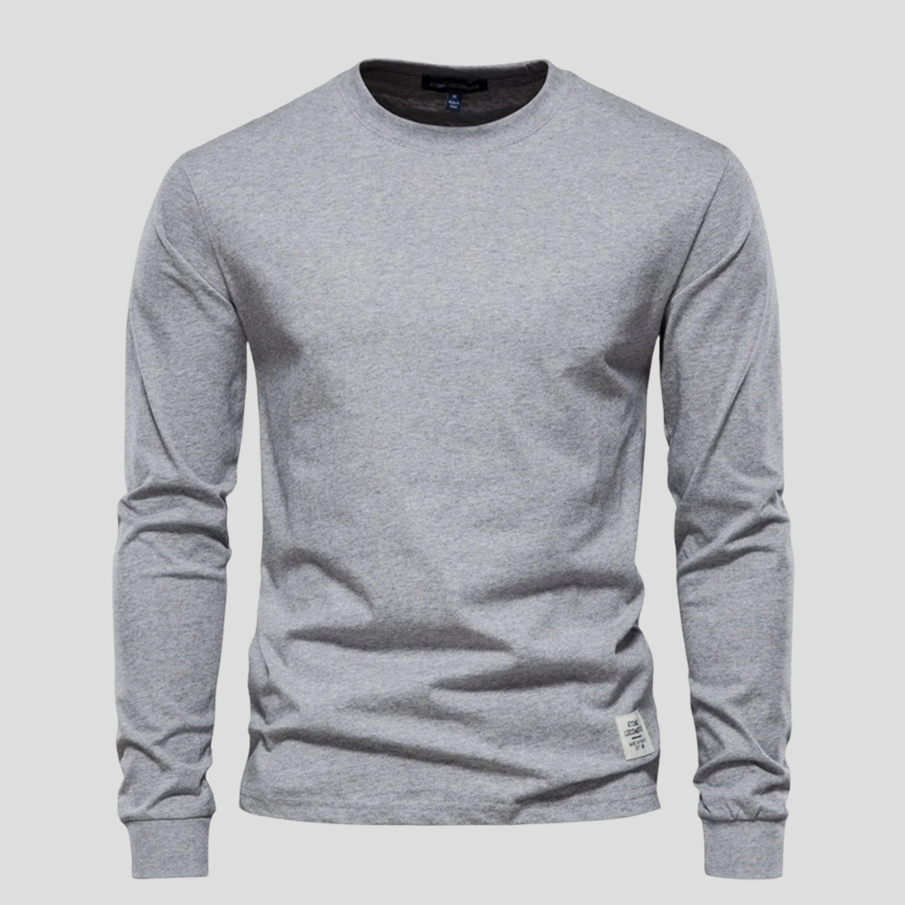 Herren Langarmshirt mit Rundhalsausschnitt