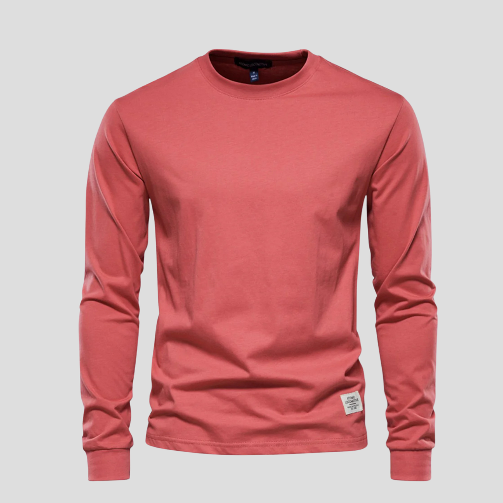 Herren Langarmshirt mit Rundhalsausschnitt