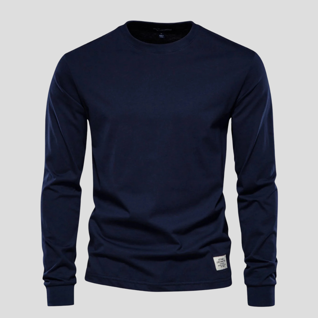 Herren Langarmshirt mit Rundhalsausschnitt