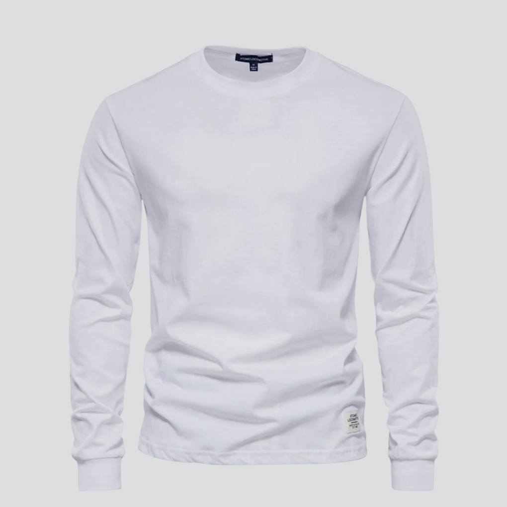 Herren Langarmshirt mit Rundhalsausschnitt