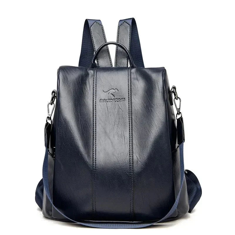 Quest – Damen Anti-Diebstahl Leder-Rucksack