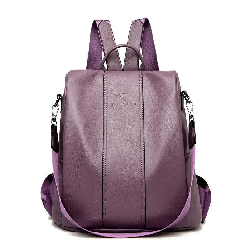 Quest – Damen Anti-Diebstahl Leder-Rucksack
