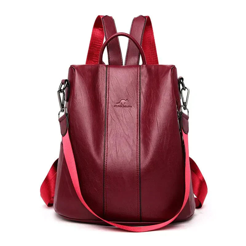 Quest – Damen Anti-Diebstahl Leder-Rucksack