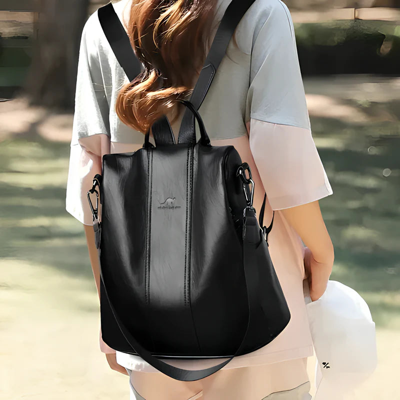 Quest – Damen Anti-Diebstahl Leder-Rucksack