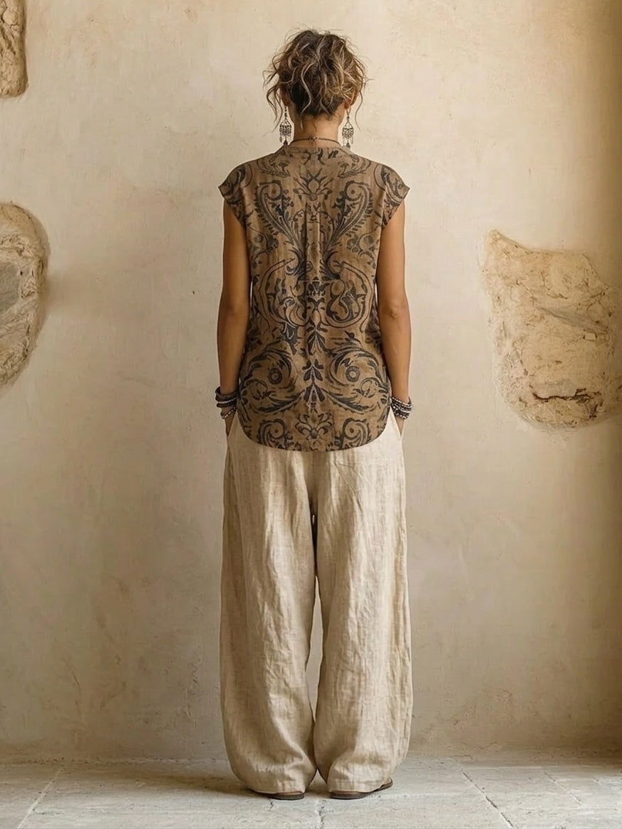 Damen Fließendes Mehrlagiges Bohème-Outfit
