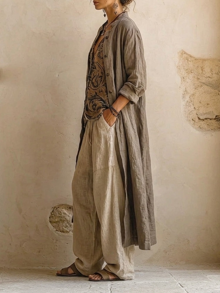 Damen Fließendes Mehrlagiges Bohème-Outfit