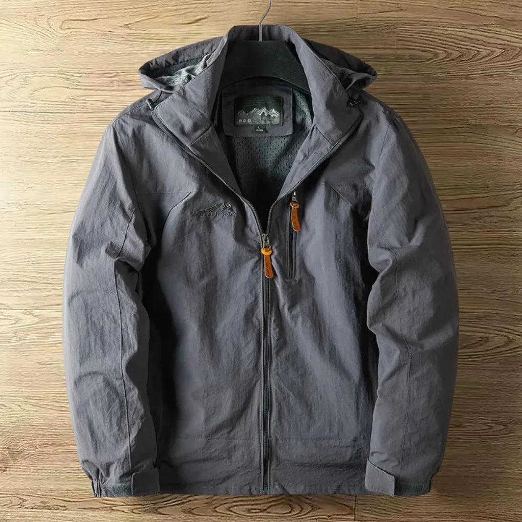 Wasserdichte, atmungsaktive Outdoorjacke mit Kapuze für Herren