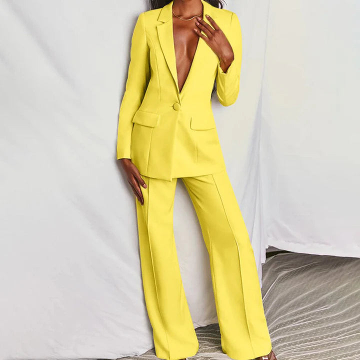 Elegantes Damen-Blazer- und Hosen-Set für Büro & Events