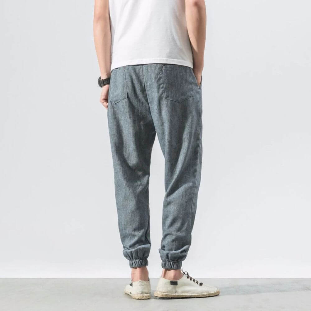 Unisex Bequeme Japanische Hose mit Elastikbund