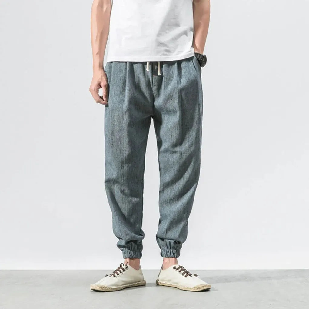 Men’s cottonmix-Linen Comfort Pants – Lightweight Everyday Wear
