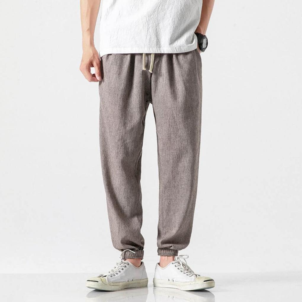 Men’s cottonmix-Linen Comfort Pants – Lightweight Everyday Wear