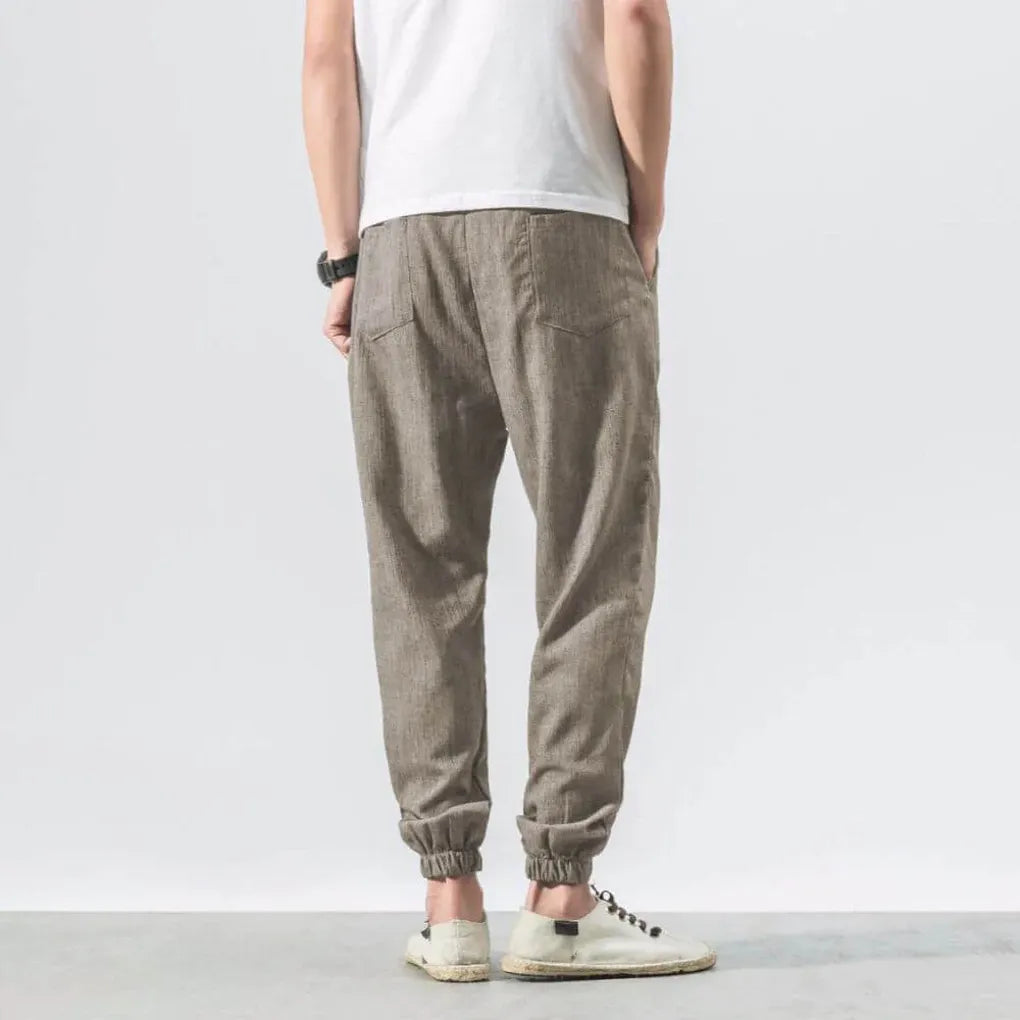 Men’s cottonmix-Linen Comfort Pants – Lightweight Everyday Wear
