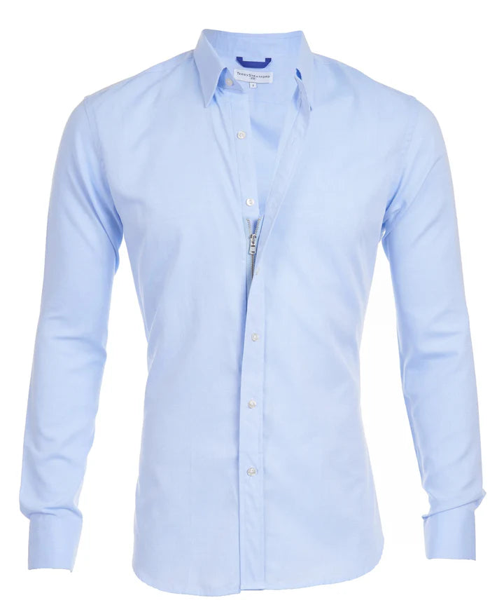 Zip Fit Herren Hemd mit modernem Reißverschluss Design