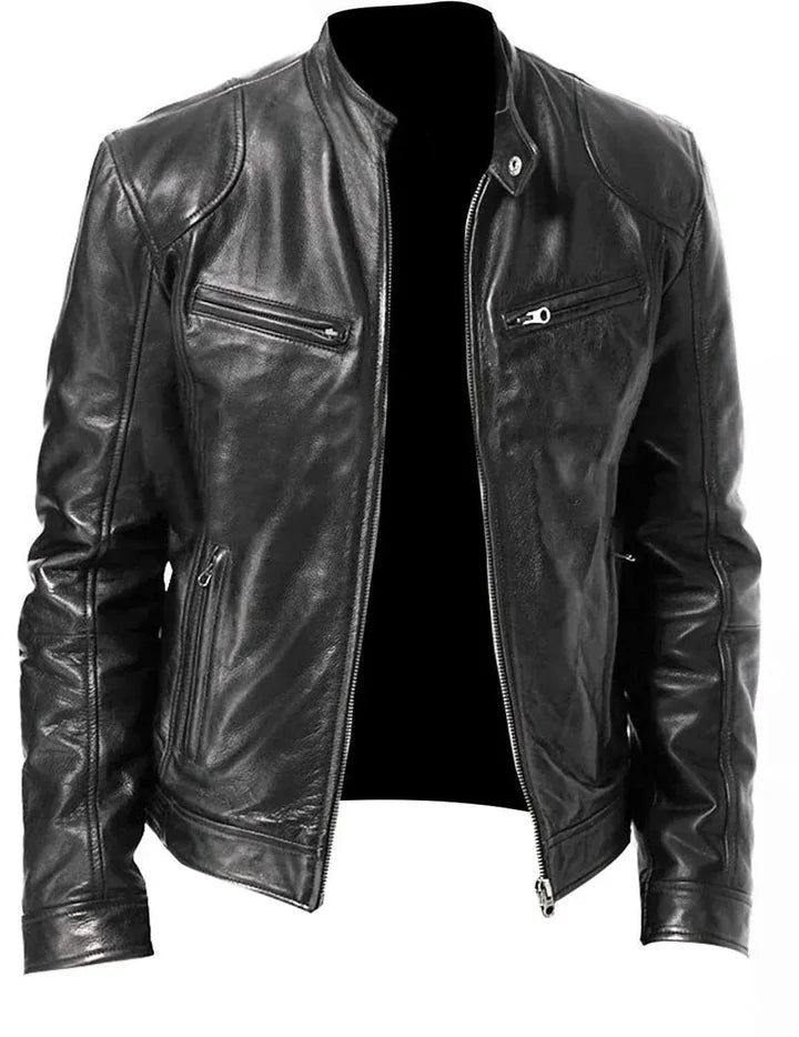 Robuste Leder-Motorradjacke für Herren