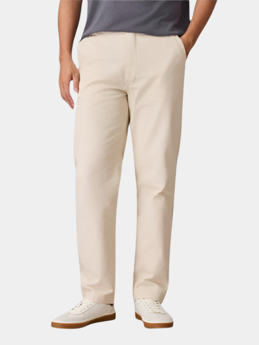 Herren Schlank Geschnittene Chino-Hose aus Baumwolle