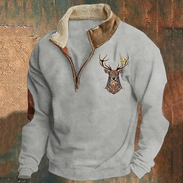 Herren Eleganter Pullover mit Viertelreißverschluss