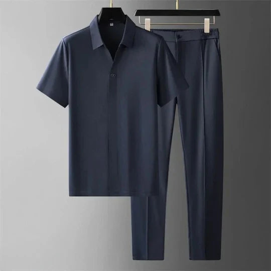Luxuriöses Zweiteiler-Set für Herren Mühelose Eleganz für die Übergangszeit