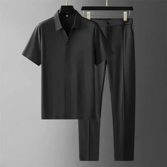 Luxuriöses Zweiteiler-Set für Herren Mühelose Eleganz für die Übergangszeit