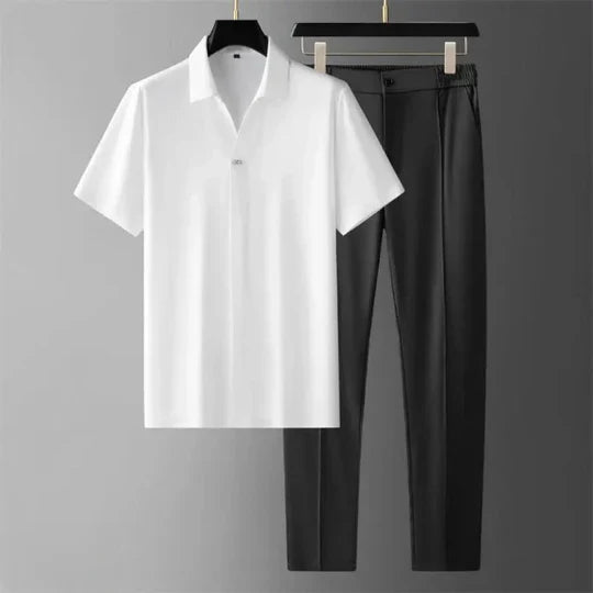 Luxuriöses Zweiteiler-Set für Herren Mühelose Eleganz für die Übergangszeit