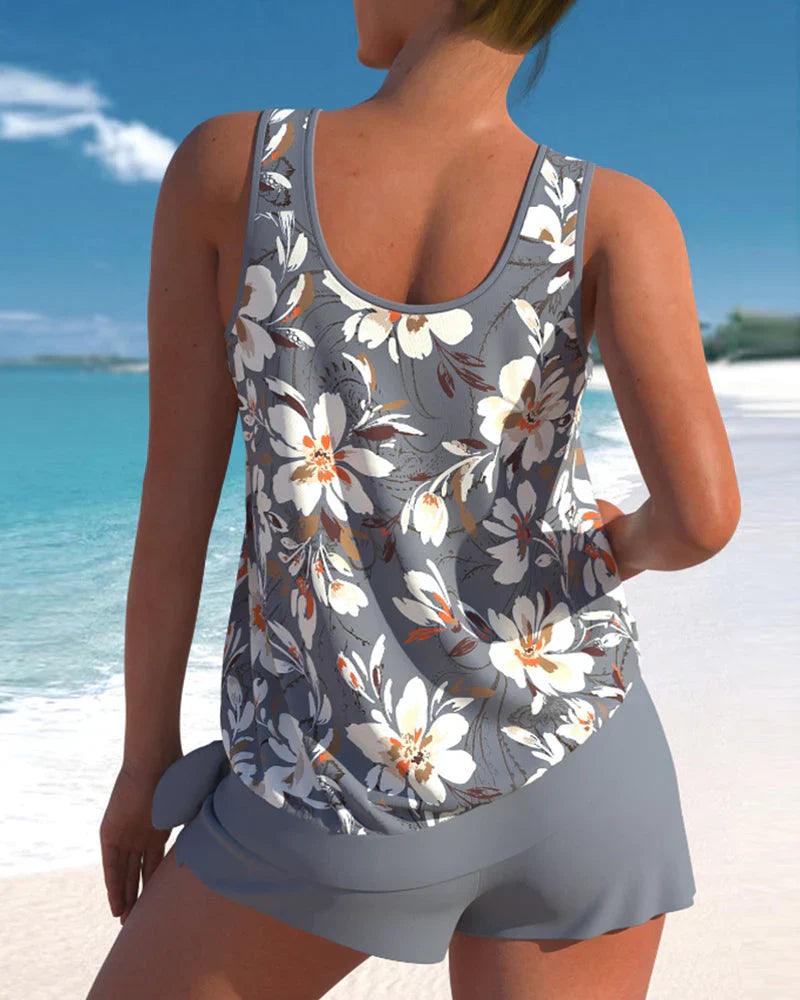 Tankini-Badeanzug für Damen, zweiteilig