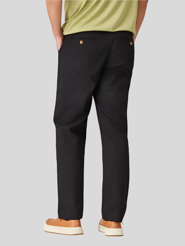 Herren Schlank Geschnittene Chino-Hose aus Baumwolle