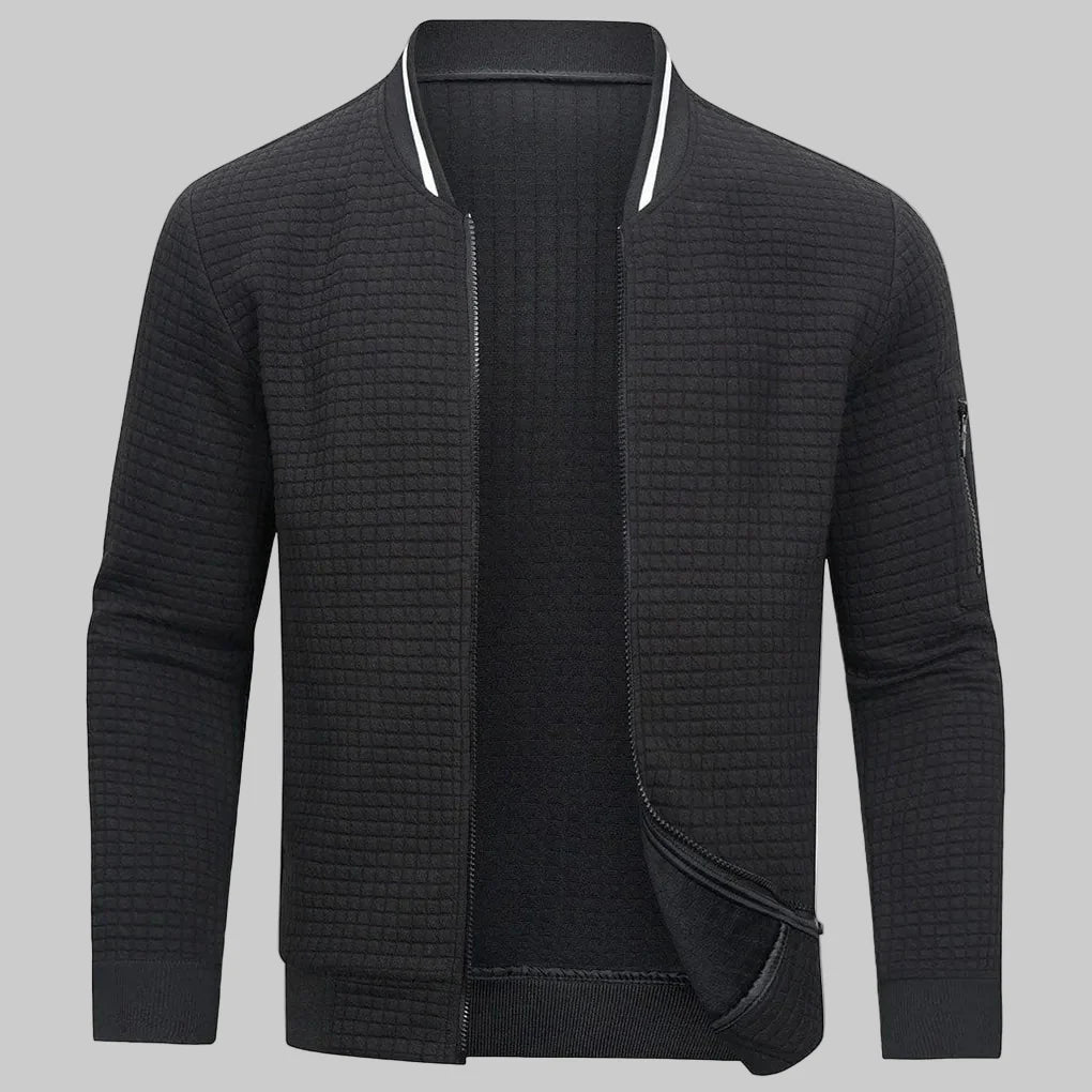 Herren-Pullover mit halbem Reißverschluss