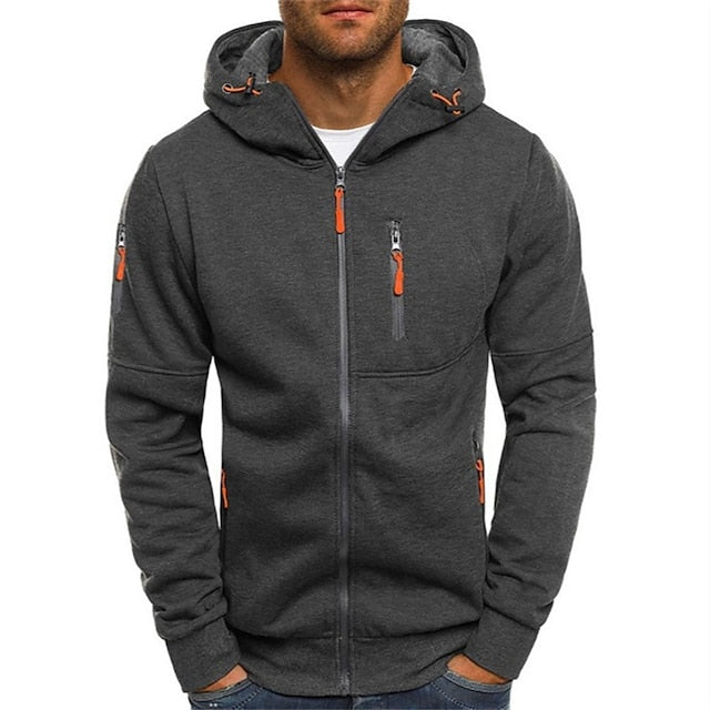 Herren Eleganter Kapuzenpullover mit Fronttaschen