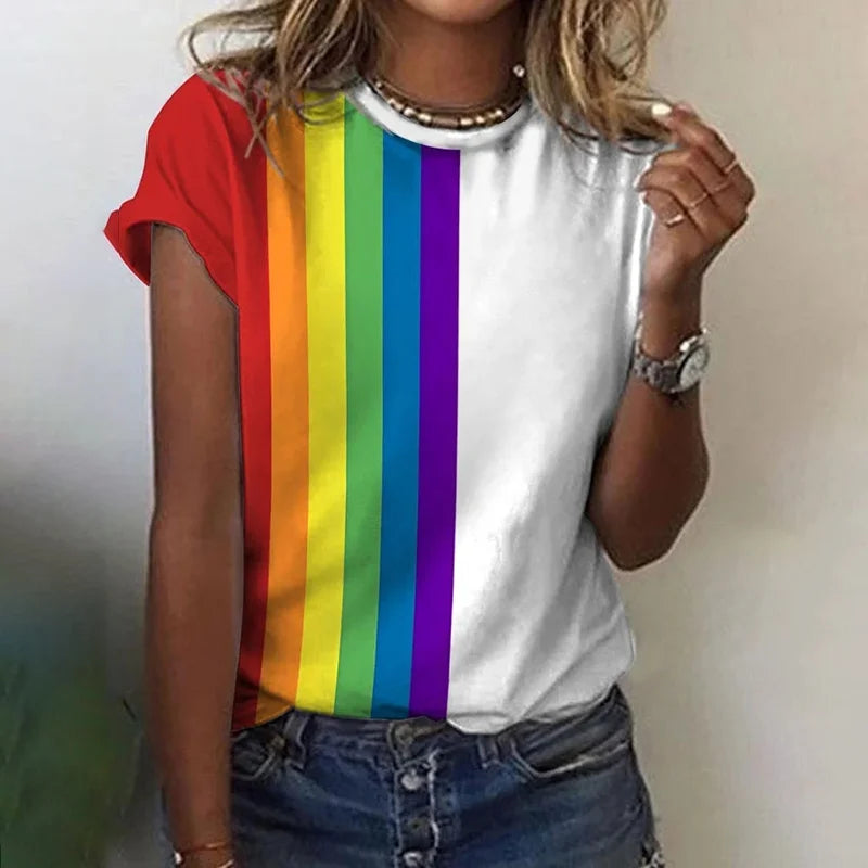 Stylisches Regenbogen-T-Shirt