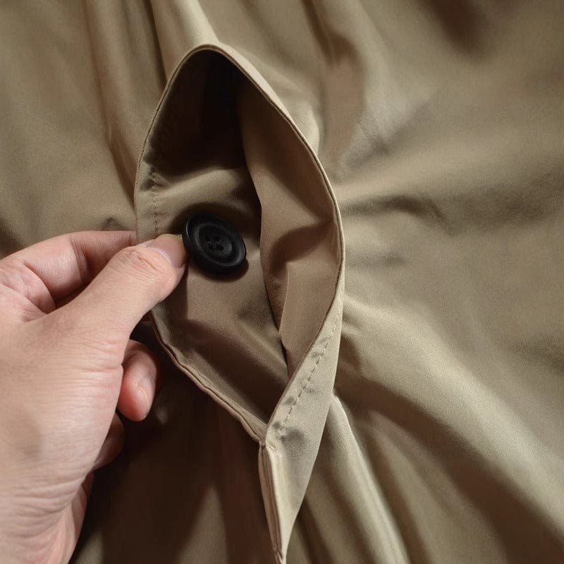Herren Eleganter Küstenmantel mit Gestepptem Futter