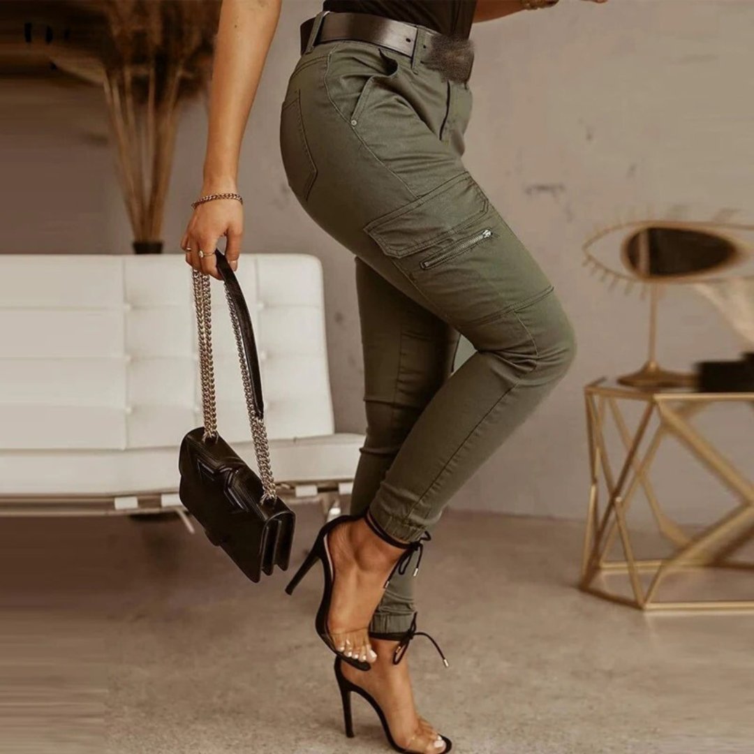Skinny Cargo-Jogginghose für Damen