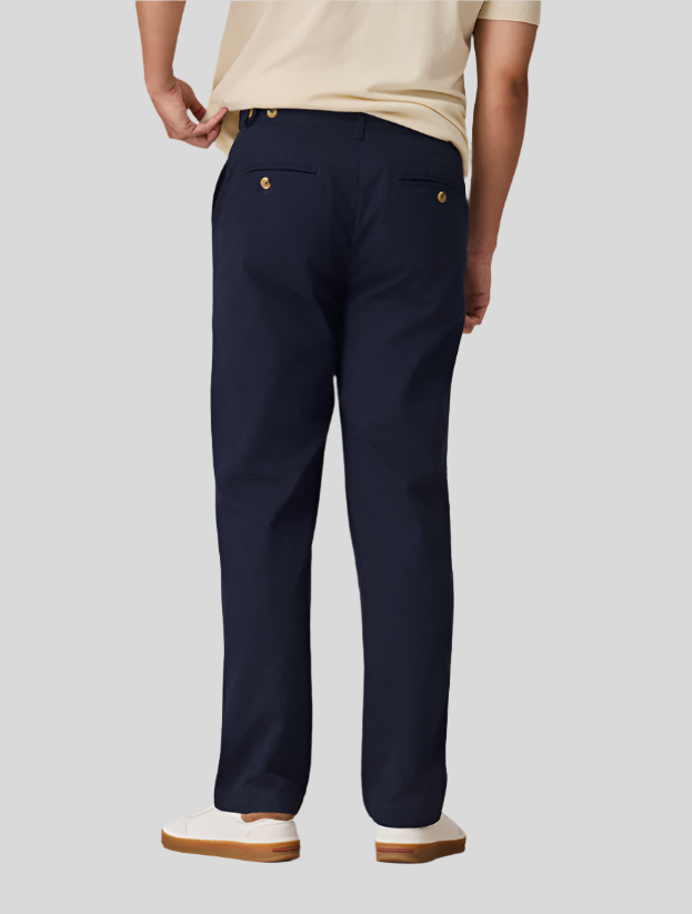 Herren Schlank Geschnittene Chino-Hose aus Baumwolle