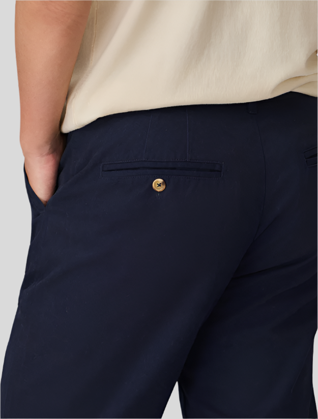 Herren Schlank Geschnittene Chino-Hose aus Baumwolle