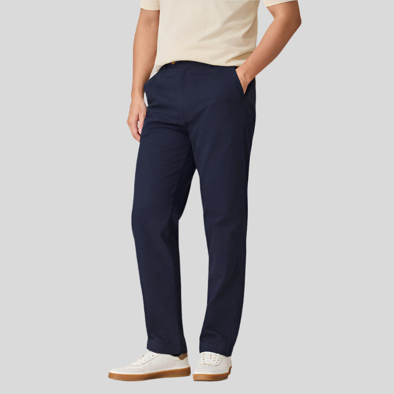 Herren Schlank Geschnittene Chino-Hose aus Baumwolle