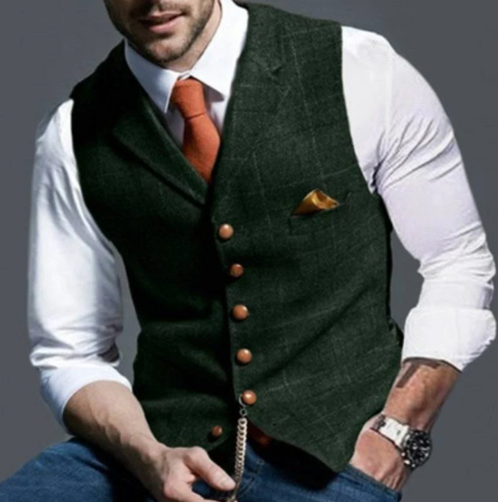 Elegantes Herren-Gilet aus Tweed