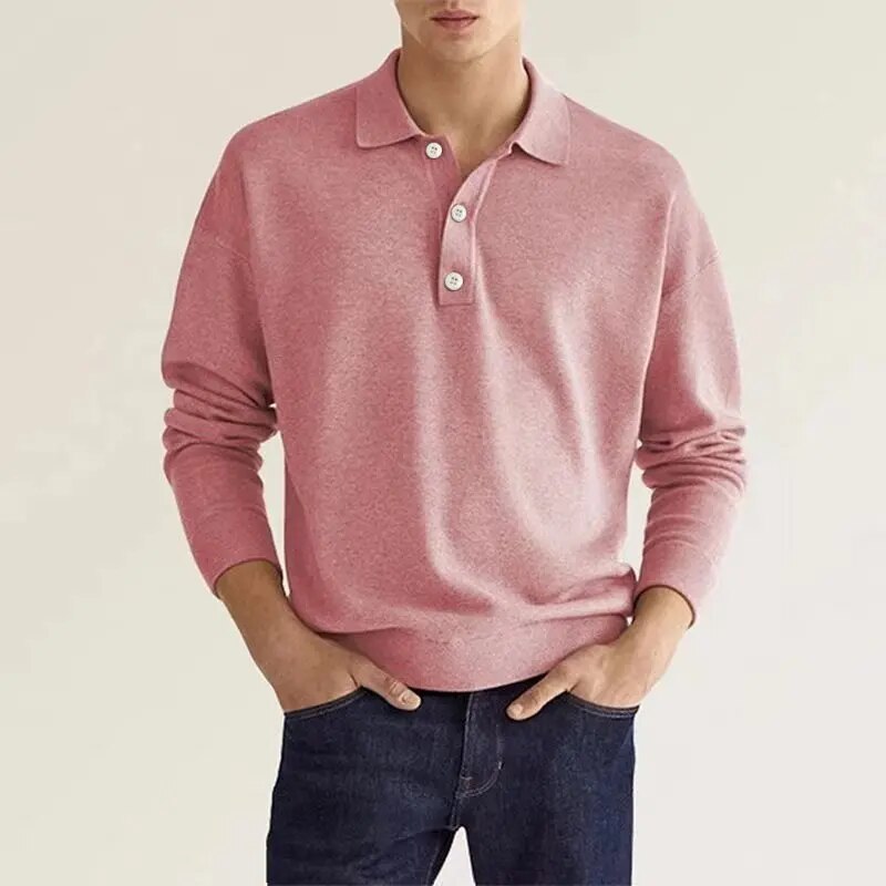 Herren-Poloshirt mit langen Ärmeln für maximale Eleganz und Komfort