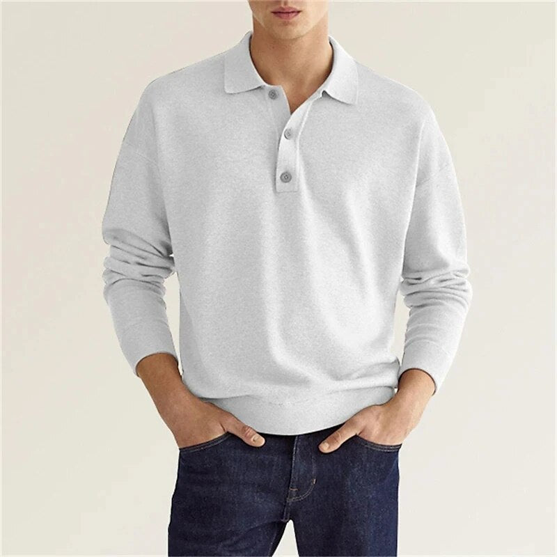 Herren-Poloshirt mit langen Ärmeln für maximale Eleganz und Komfort