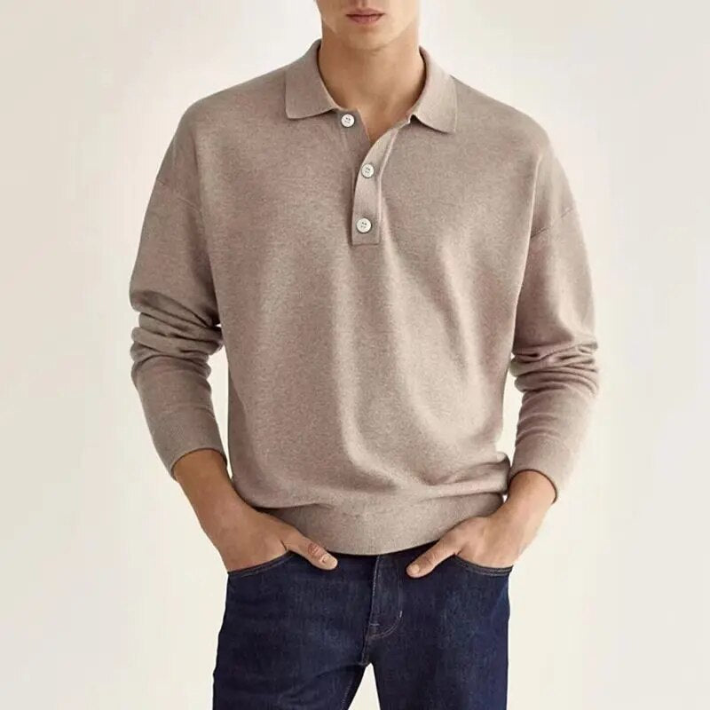 Herren-Poloshirt mit langen Ärmeln für maximale Eleganz und Komfort