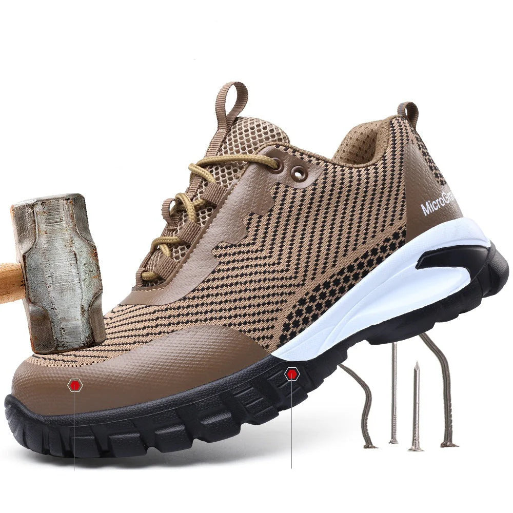 ShoeBro – Lichtgewicht Waterdichte Zwarte Veiligheidsschoenen