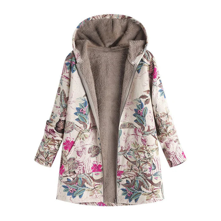 Bedruckte Vintage-Jacke mit Fronttaschen